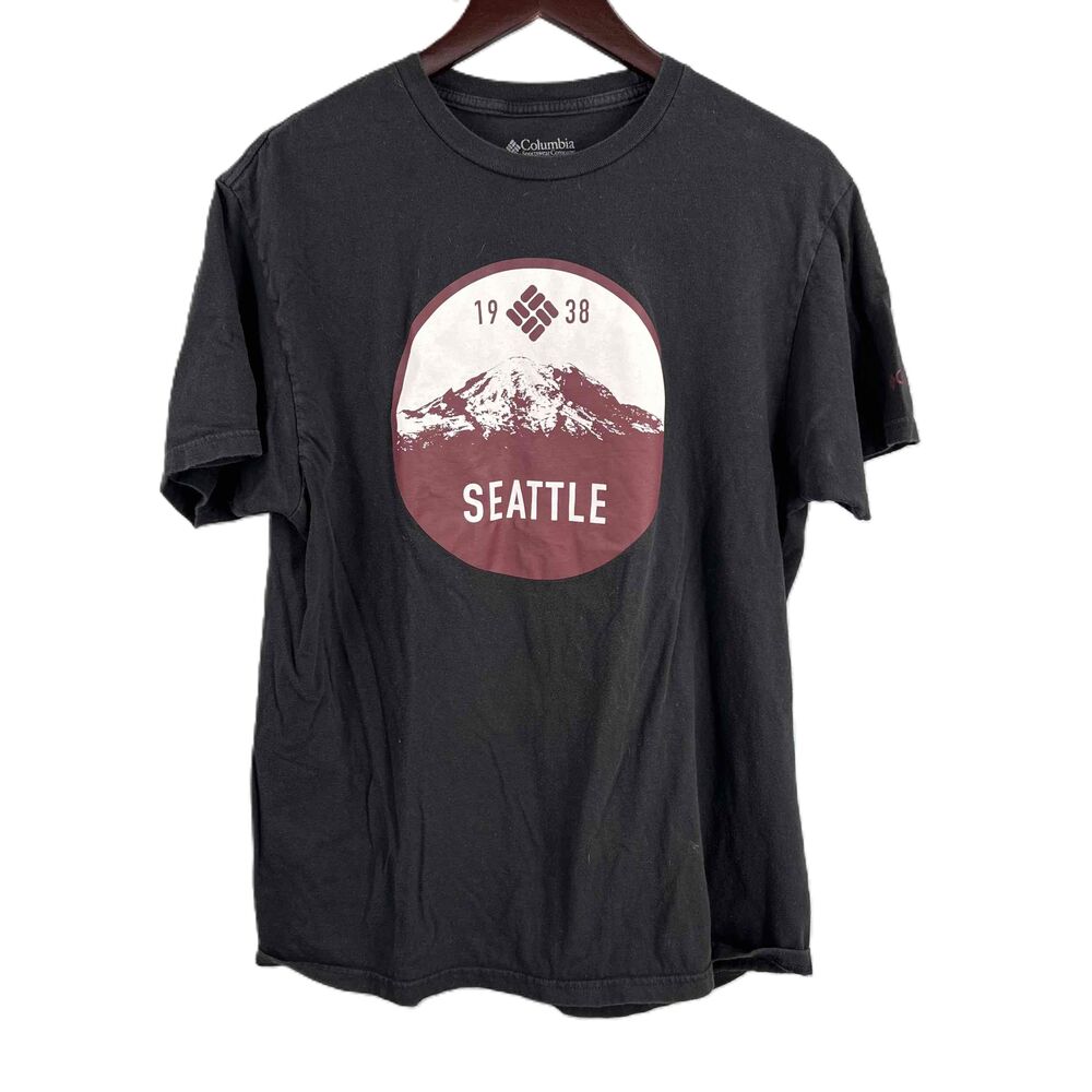 Columbia Seattle T Shirt Mount Rainer Graphic Outdoor Hiking‎ PNW Men Large